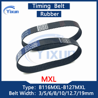 MXL Loop Timing Belt B116 B117 B118 B119 B120 B121 B122 B123 B124 B125 B126 B127 Width 3/5/6/10/19mm For 3D Printer Toothed Belt