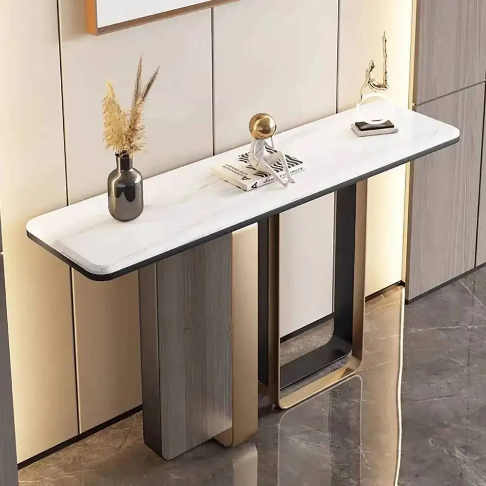 Elegent Midcentry Hallway Comfortable Economic Console Table Nordic Modern Lobby Marble Luxury Entrance Living Room Furniture
