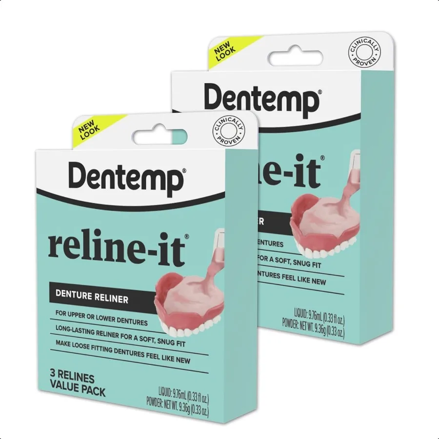 Denture Reline Kit Value Pack Advanced Formula Reline It Denture Reliner Denture Kit to Refit and Tighten Dentures for Both Upp