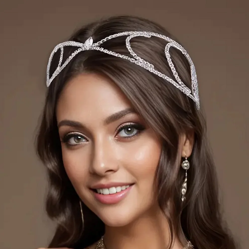 

Stonefans Luxury Handmade Rhinestone Headband Headpiece for Women Bridal Braided Soft Headband Wedding Dress Hair Accessories