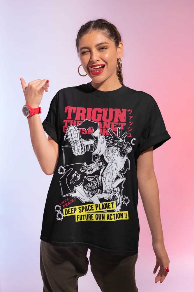 Trigun Vash The Stampede Moon Anime camiseta Unisex, camiseta suave