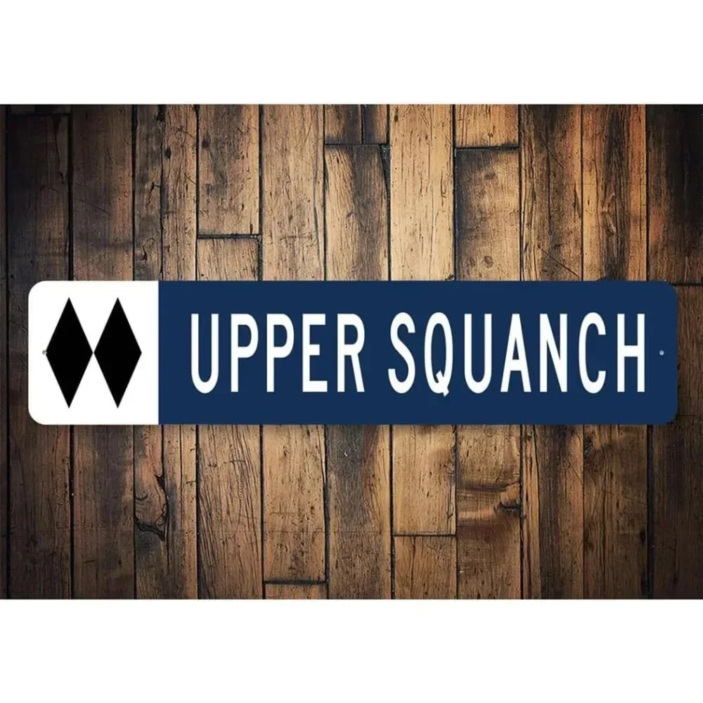 2D‑Flat Ski‑Resort Custom Aluminum Sign 10x40cm, Personalized Text Dust‑proof Cabin Patio Wall Decor Plaque