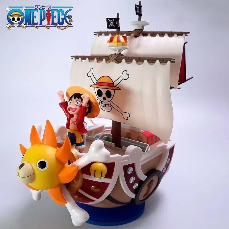 One Piece Figure Luffy THOUSAND SUNNY Going Merry Assembling Boat Model Pirate Ship Decor Boys Toys Kids Birthday Gift