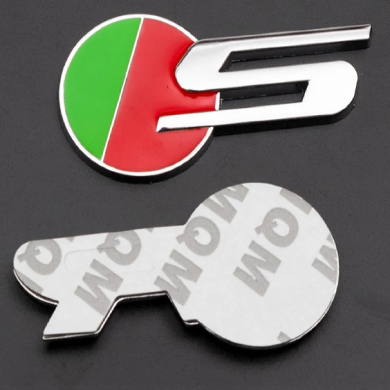 3D Metal S R Logo Car Sticker Side Fender Rear Trunk Emblem Badge Decals for Jaguar X-TYPE F-TYPE XE XF XJ XJR XFR Accessories