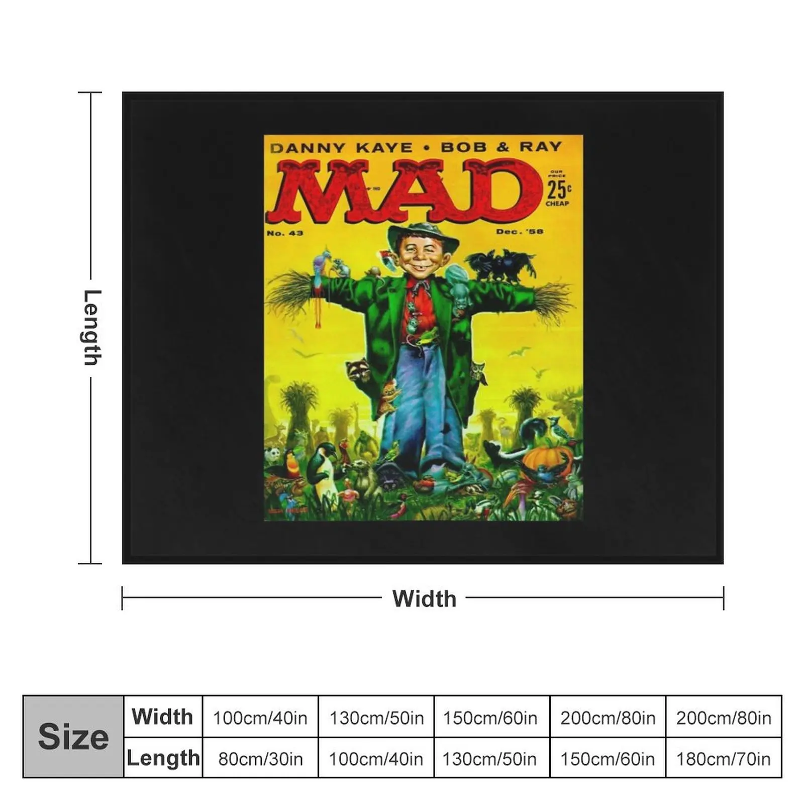 IT'S TRUE, A CLASSIC MAD MAGAZINE COVER ART!!! Throw Blanket Retros Personalized Gift cosplay anime Blankets