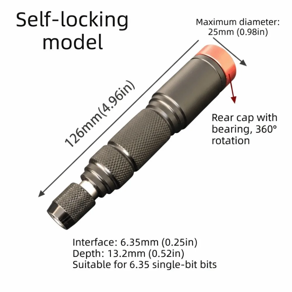 

Магнитный держатель для бит 6,35 мм, прочное портативное оборудование, ручка для шестигранных отверток из алюминиевого сплава, ручной держатель для бит