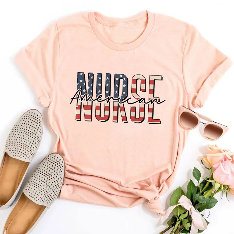 

American Nurse Shirt Nurse 4th of July Shirts Nurse Life Tee Patriotic Shirt Memorial Day Clothes Fourth of July Shirt