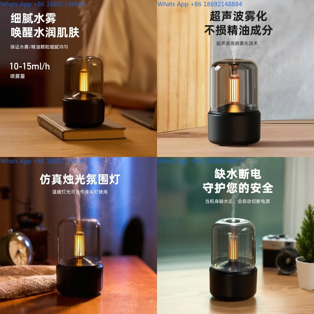 

Aromatherapy Diffuser with Simulated Candle Light Humidifier for Home and Office Perfect Gift Idea