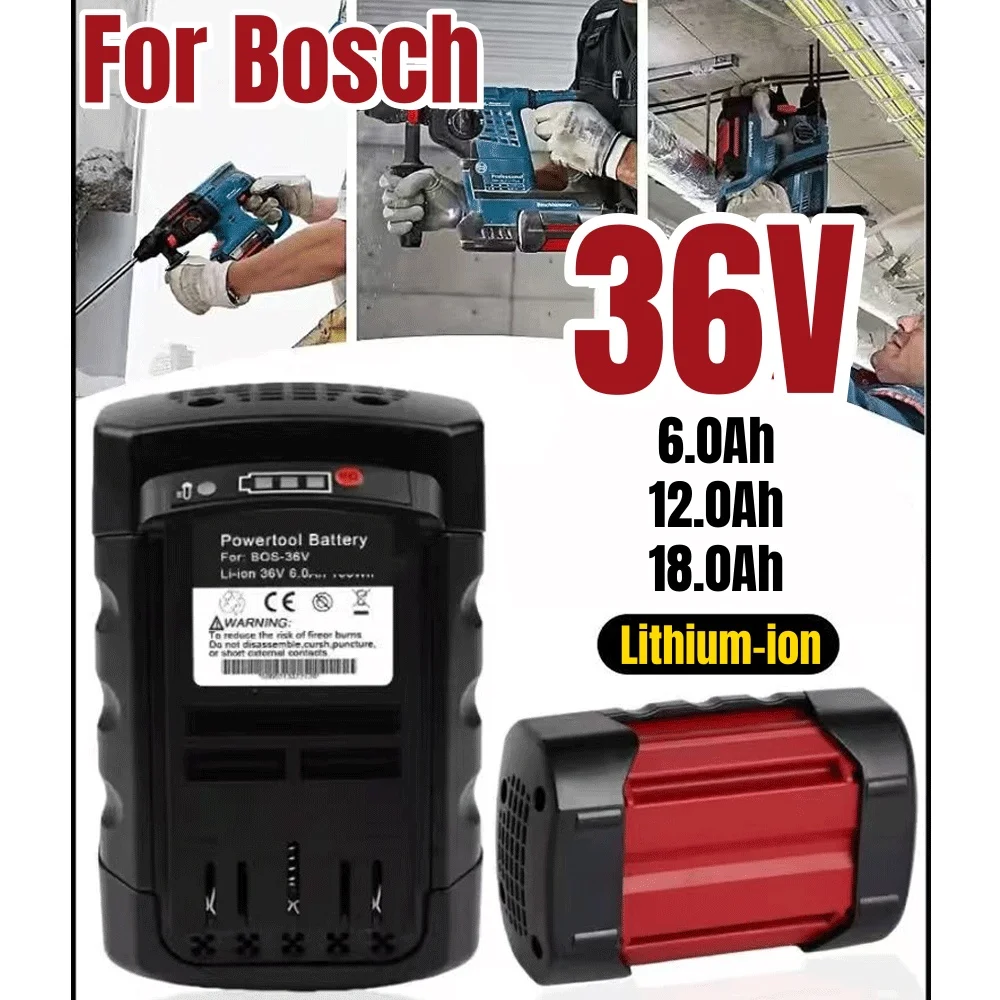 

✅✅ 36V 6.0Ah 12.0Ah 18.0Ah For BOSCH Li-ion battery Compatible with BAT4030 BAT4040 BAT4050 BTA4060