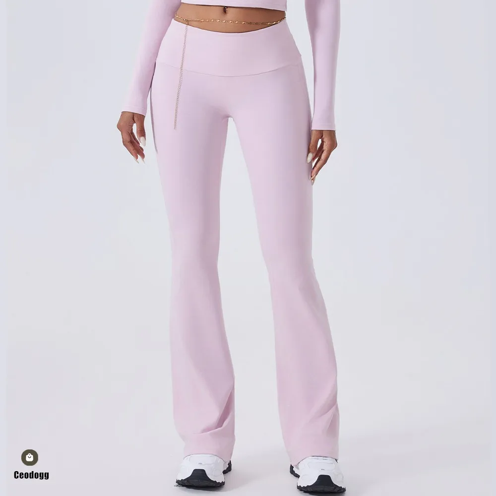 

Women's High Waist Flared Leggings Gym Fitness Yoga Pants Workout Runing Sport Leggings Control Tummy Yoga Wide Leg Pants XP69