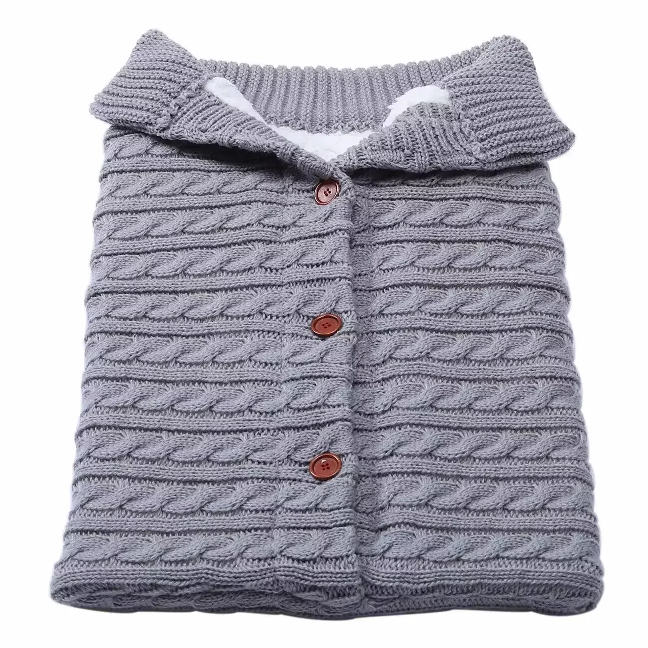 Gigoteuse chaude pour bébé, sac de couchage pour enfant, chancelière pour poussette, sac de couchage pour nouveau-né, couverture d'emmaillotage en laine tricotée, hiver