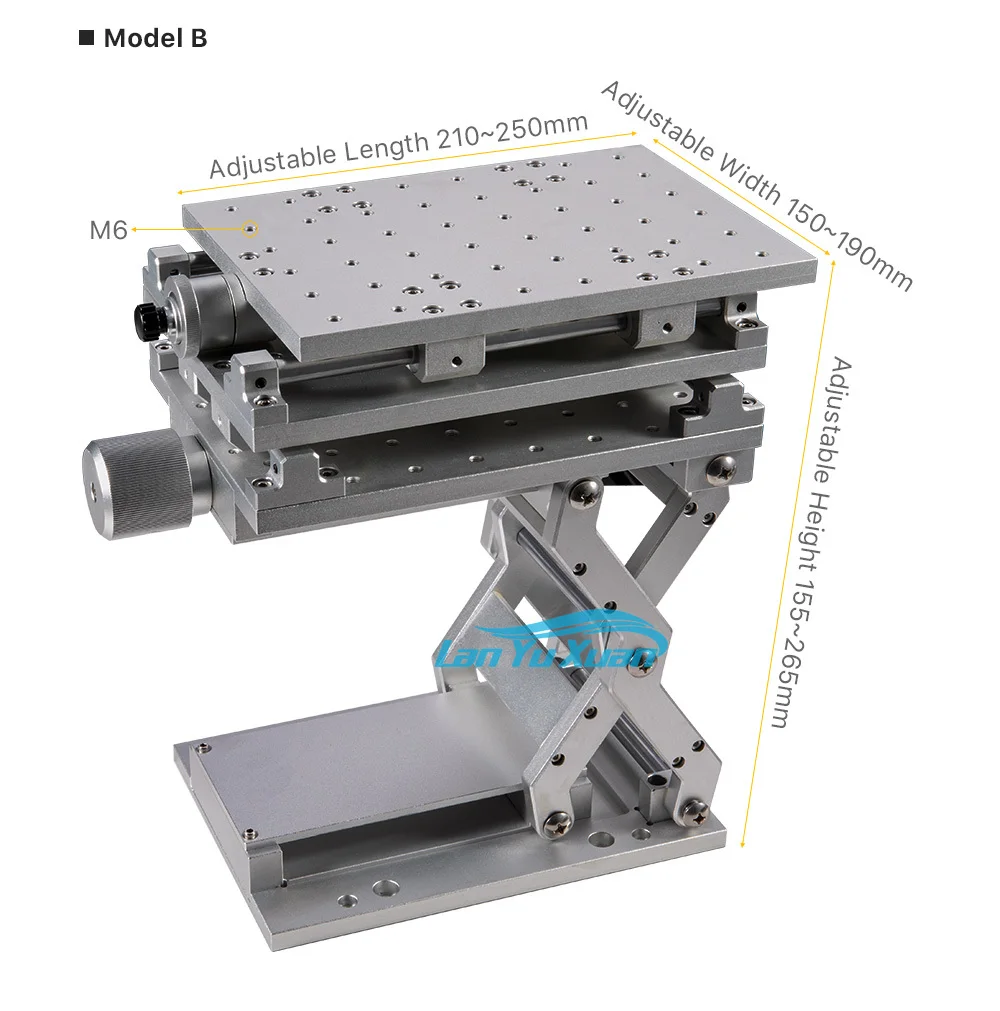 

Cloudray 3D Laser Marking Machine Workbench XYZ Axis 210x150x150mm Height 150-265mm for Fiber