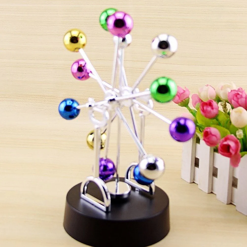 Instrumento de roda gigante de bola colorida de movimento perpétuo para sala de aula de ciências, demonstração de física, espaço externo, escritório