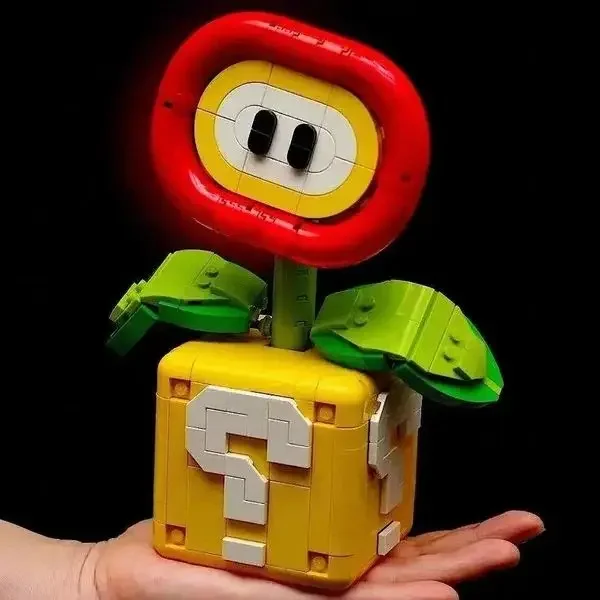 Nieuwe Moc Piranha Plant Model Fit Vlam Bloem Geassembleerde Bouwsteen Baksteen Kinderen Educatief Speelgoed Kerstcadeaus