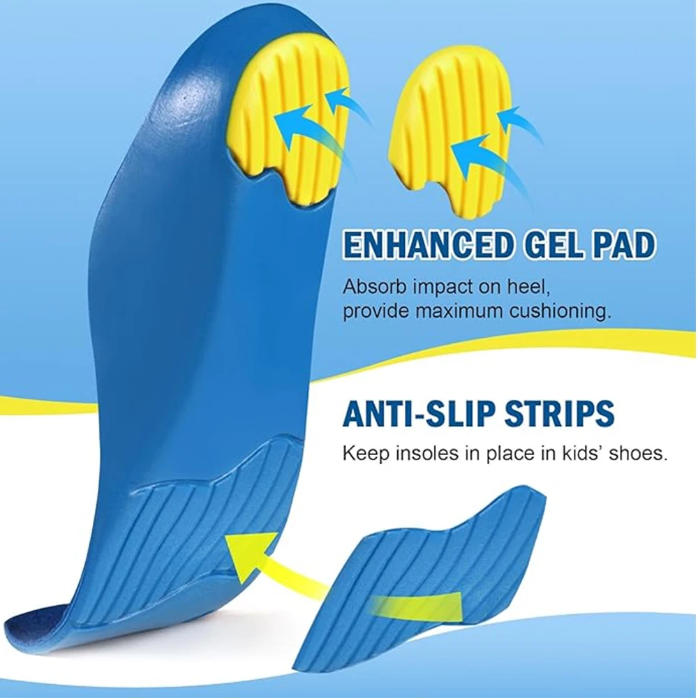 Adult Children's Orthotic Insoles Arch Support for Flat Foot High Arch Plantar Fasciitis Shock-Absorbing Sport Running Shoes Pad view 5
