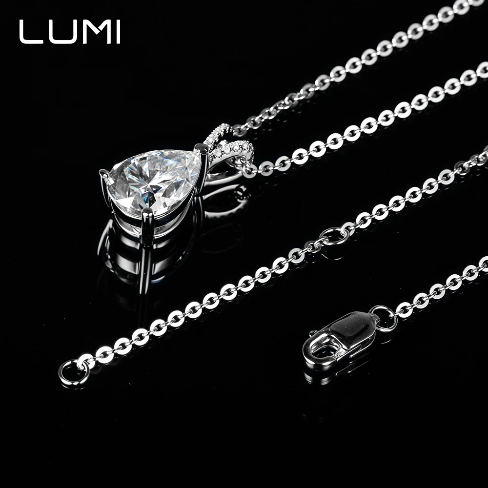 

Ожерелье с подвеской из муассанита 2 карата D-цвета, стерлинговое серебро 925 пробы для модных простых офисных женщин, аксессуары для поездок на работу