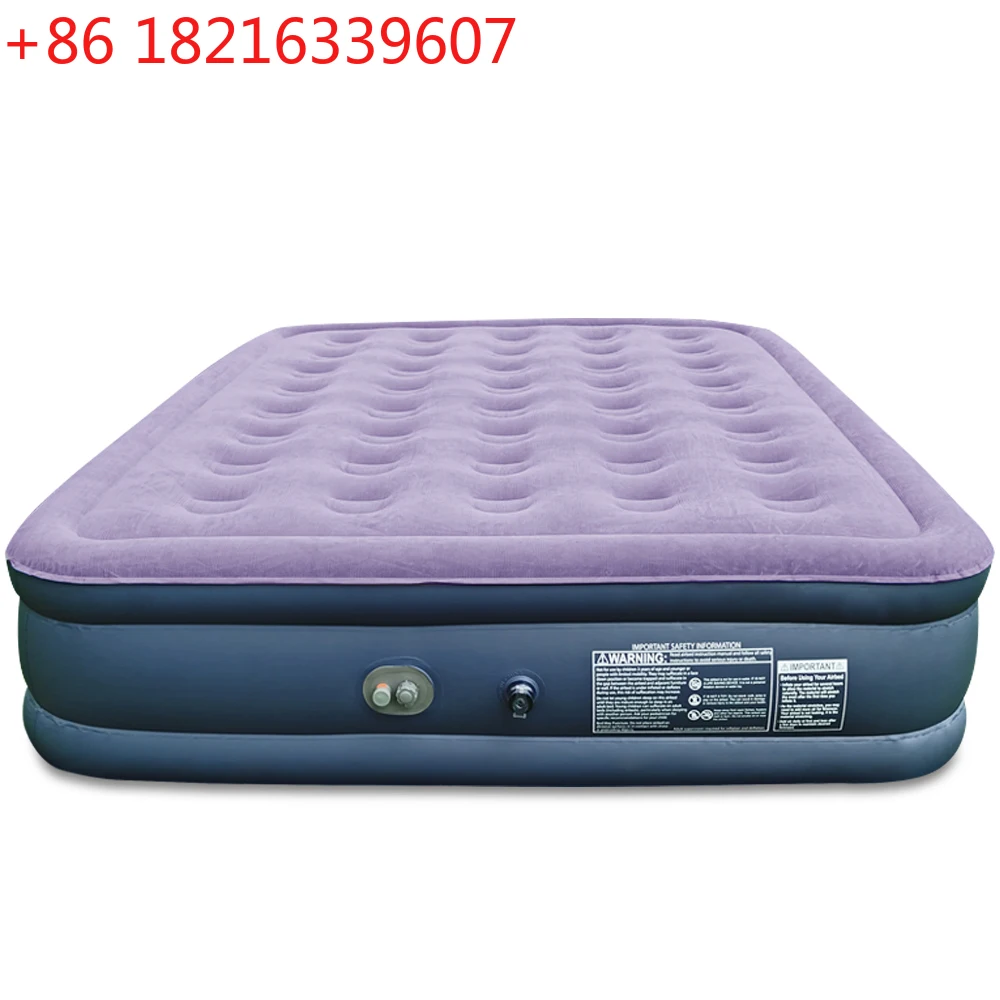 

Double Outdoor Portable PVC Thickened Inflatable Mattress Built In Air Pump 2 Person Camping Mat Hiking Travel Sleeping Pad