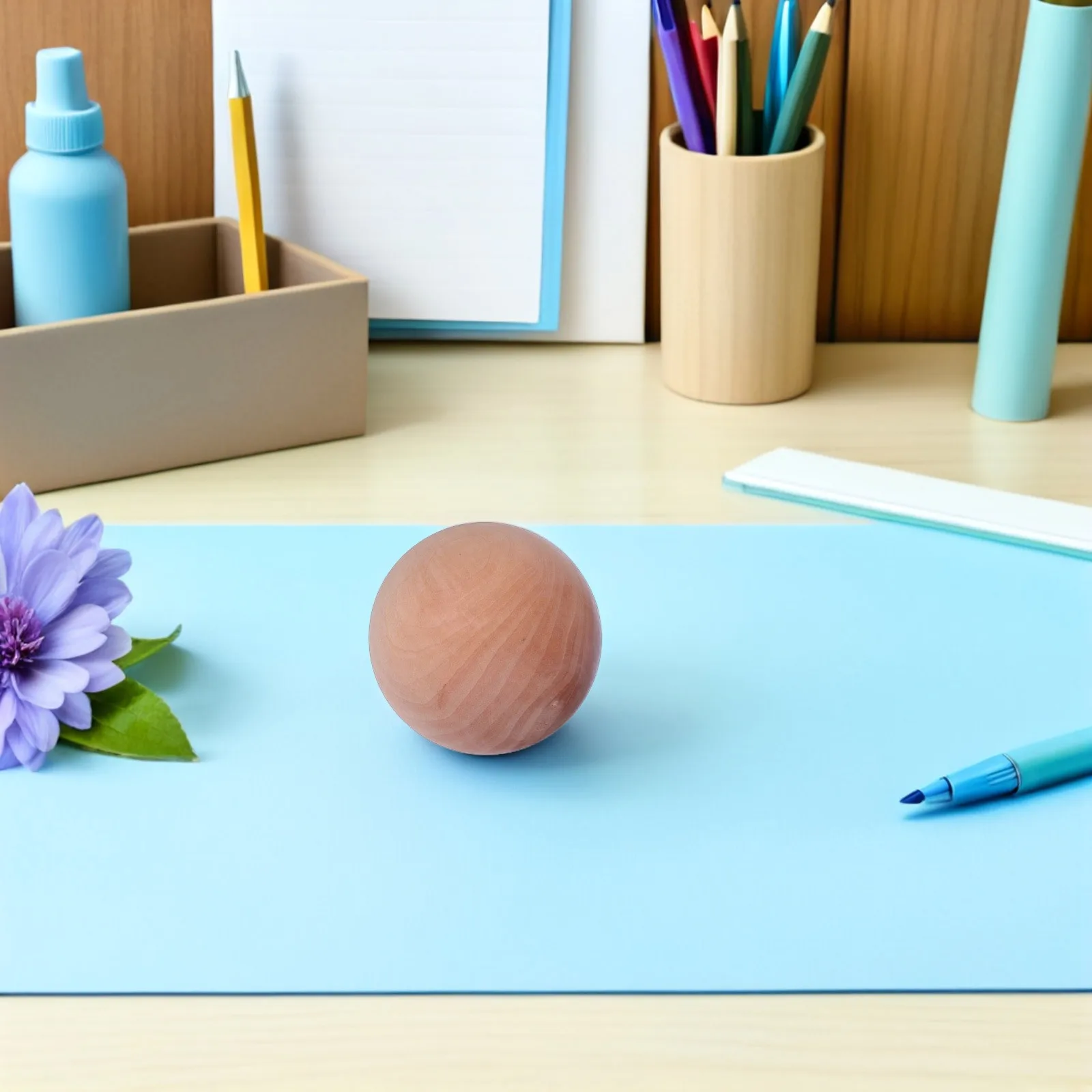 

Wooden Ball Round Craft Material Unfinished Natural Solid Wood Diy Decoration Smooth For Painting Crafts Project