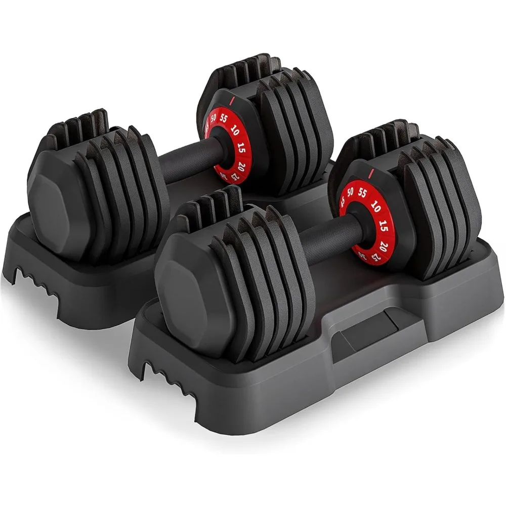 

Adjustable Dumbbell 55LB Single Dumbbell Weight,10-in1 Weight Dumbbell with Anti-Slip Metal Handle for Full Body Workout Fitness