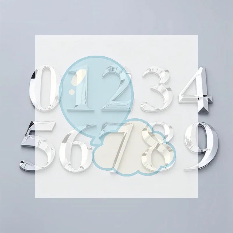 Self Adhesive Door Number Sign House Number Digit Apartment Hotel Office Sticker