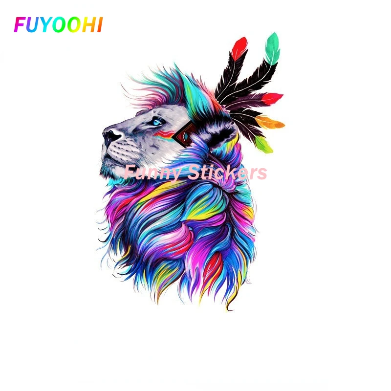 FUYOOHI Exterior/Protection Fashion Stickers Fashion Anime Simba King Lion Car Sticker Decal Decor Motorcycle PVC Stickers