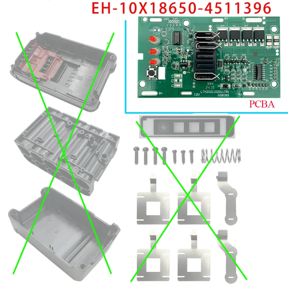 Li-ion Battery Management System BMS Charging Protection Circuit Board PCBA For EINHELL POWER X-CHANGE 18V 20V Lithium 4511396
