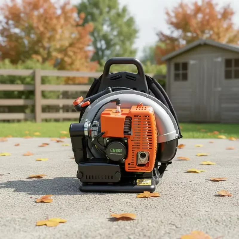 EB650 Industrial Backpack Leaf Blower 65CC 2.2KW Four-Stroke Brushless Motor CE EPA Certified Cordless Orange Garden