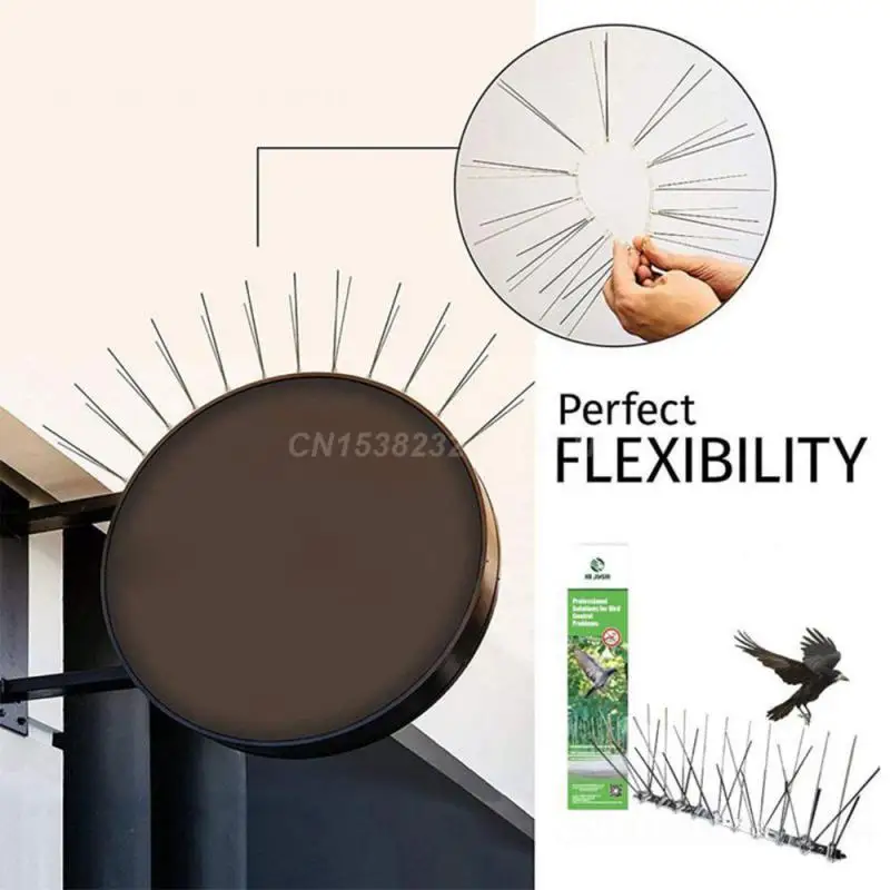 5/10/20PCS 25cm Stainless Steel Bird Repellent Spikes Eco-friendly Anti Pigeon Nail Bird Deterrent Tool Birds Fence For Home