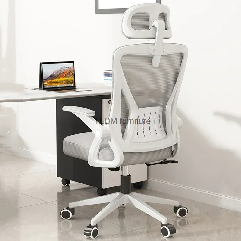 

Study White Ergonomic Chair Desk Bedroom School Youth Rotating Office Chair Working Relaxing Chaise De Bureau Office Supplies