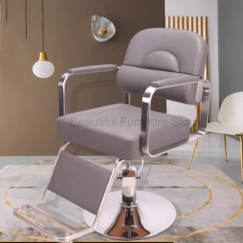 

Professional Hairdressing Chair Swivel Simple Pedicure Styling Barber Chair Aesthetic Coiffeur Stuhl Salon Furniture MQ50BC