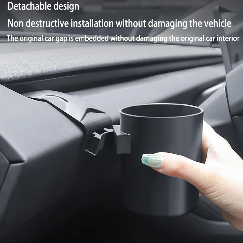 For Tesla Model3 Highland / Model 3/Y Water Cup Holder Dashboard Storage Cup Holder Organizer Dashboard Left Accessories