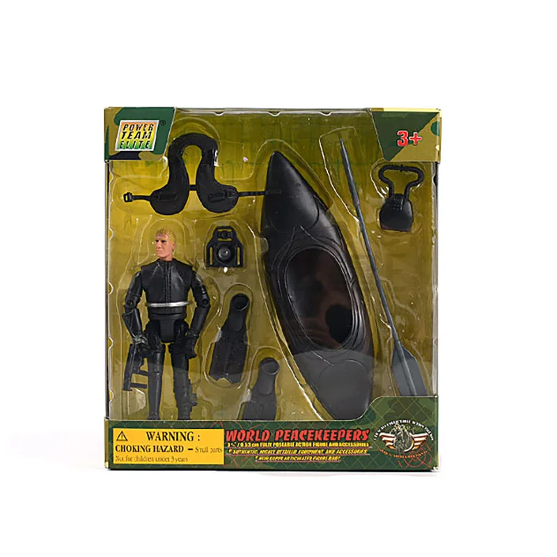 1/18 Scale Kayak Diver 3.75 Inch Movable Soldier Set Hand Figure Model Adult Collection Display Toy Gift Static Ornament