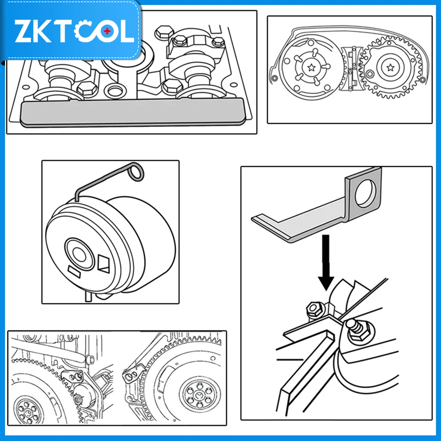 Engine camshaft timing tool kit, Apply to Chevrolet Cruze Malibu Opel Regal Excelle Vauxhall Fiat1.6 1.8 16v engine timing tool