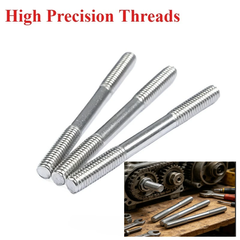 

M2 M3 304 Stainless Steel Double End Stud Bolt Twin Head Threaded Rod Headless Screw Metric Fasteners For Mechanical DIY Tools