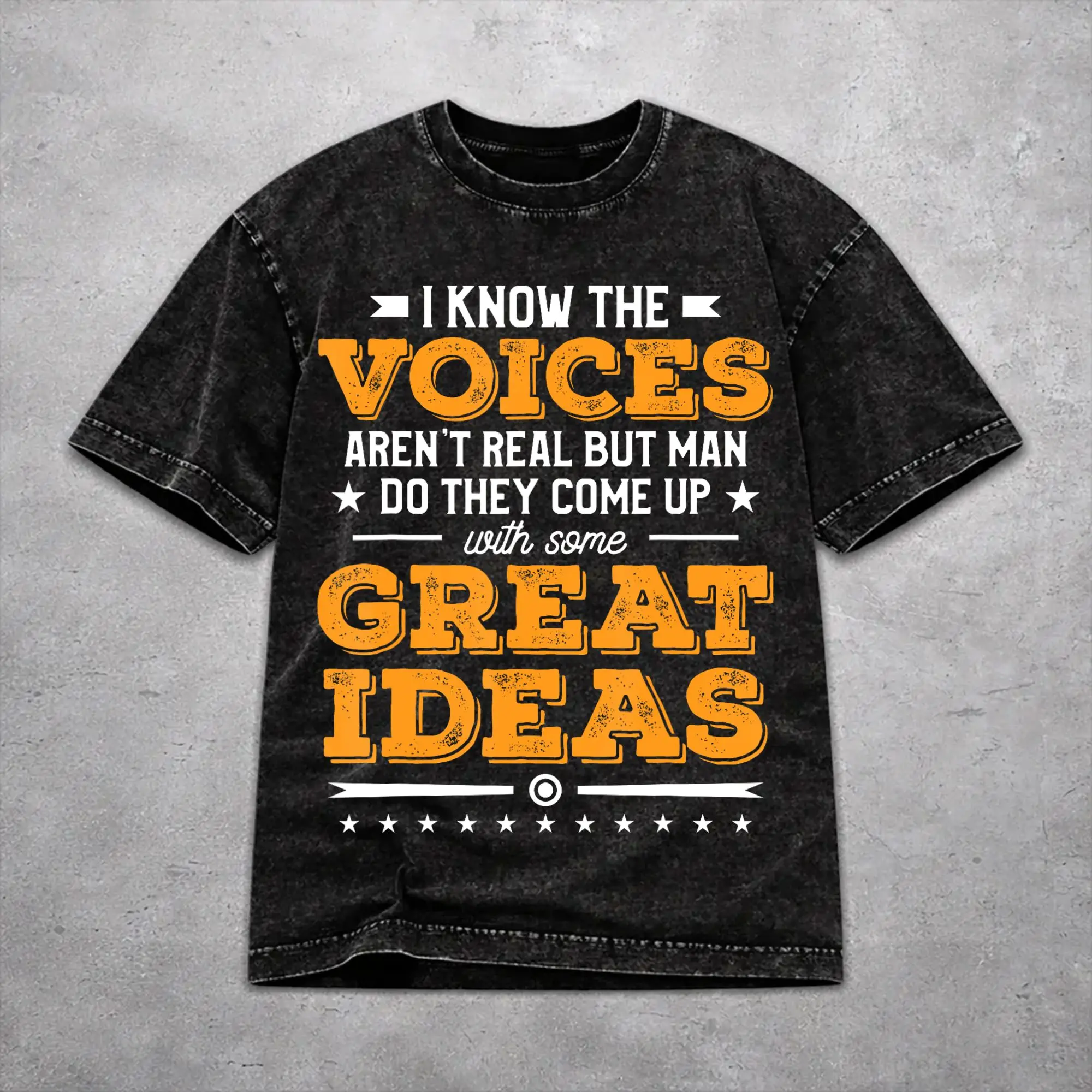 I KNOW THE VOICES AREN'T REAL T Shirt Vintage Style For Men Women Cotton Tee Shirts Tops