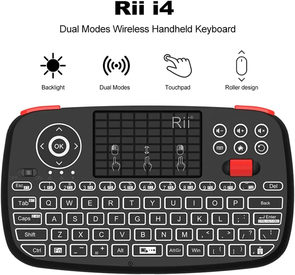 Imagem -04 - Teclado Multimídia sem Fio com Mouse Touchpad para Plataforma de Vapor i4 Bluetooth 4.0 com 2.4g sem Fio Mini Acessórios de Teclado