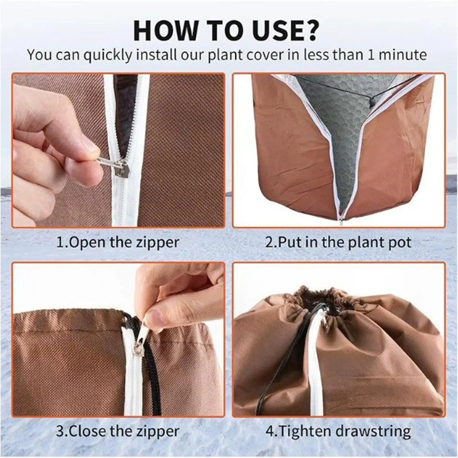 أغطية النباتات بطانية حماية من التجميد درع الشمس غطاء نباتي شتوي قابل للتنفس حماية من التجميد لشجرة الحديقة شجيرة الورد #4