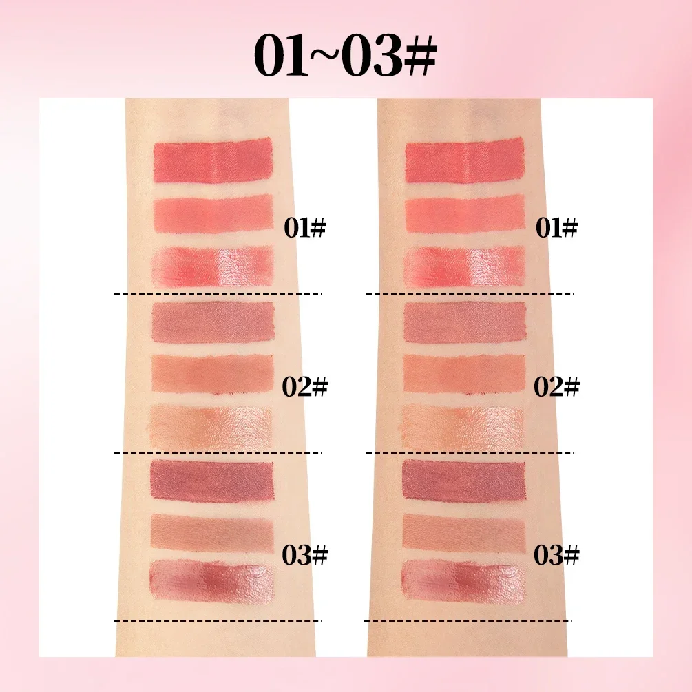 Qibest 9 pezzi kit per trucco labbra rossetto opaco, matita per labbra strappata, smalto per labbra ad acqua, macchia per labbra in velluto nudo, cosmetici per tinta labbra duraturo