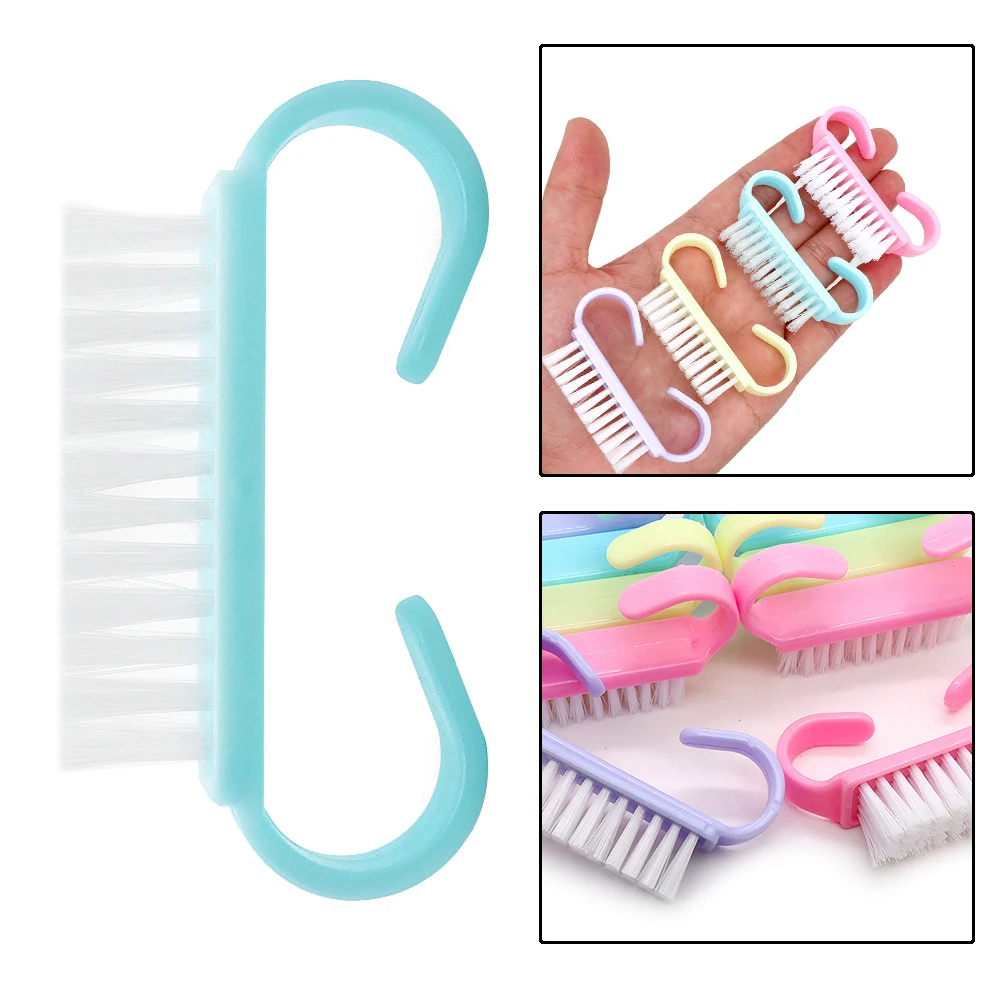 แปรงทำเล็บสีมาการอง 5 ชิ้น ขนแปรงนุ่ม สำหรับทำความสะอาดเล็บมือและเล็บเท้า ใช้ในร้านทำเล็บ ทำเล็บมือและเล็บเท้า ขนาดกะทัดรัด ใช้ได้ทุกวัน