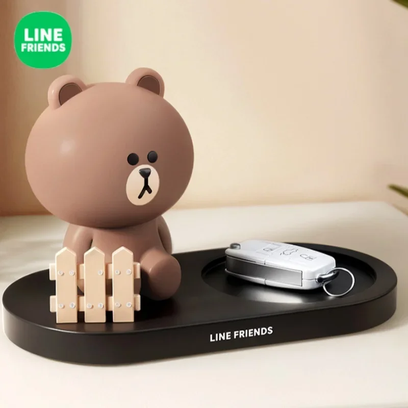 LINE FRIENDS Brown Home Decor Anime New Cartoon Girl Kawaii Łazienka Aromaterapia Pokój dzienny Ceramika Przechowywanie kluczy Prezenty urodzinowe