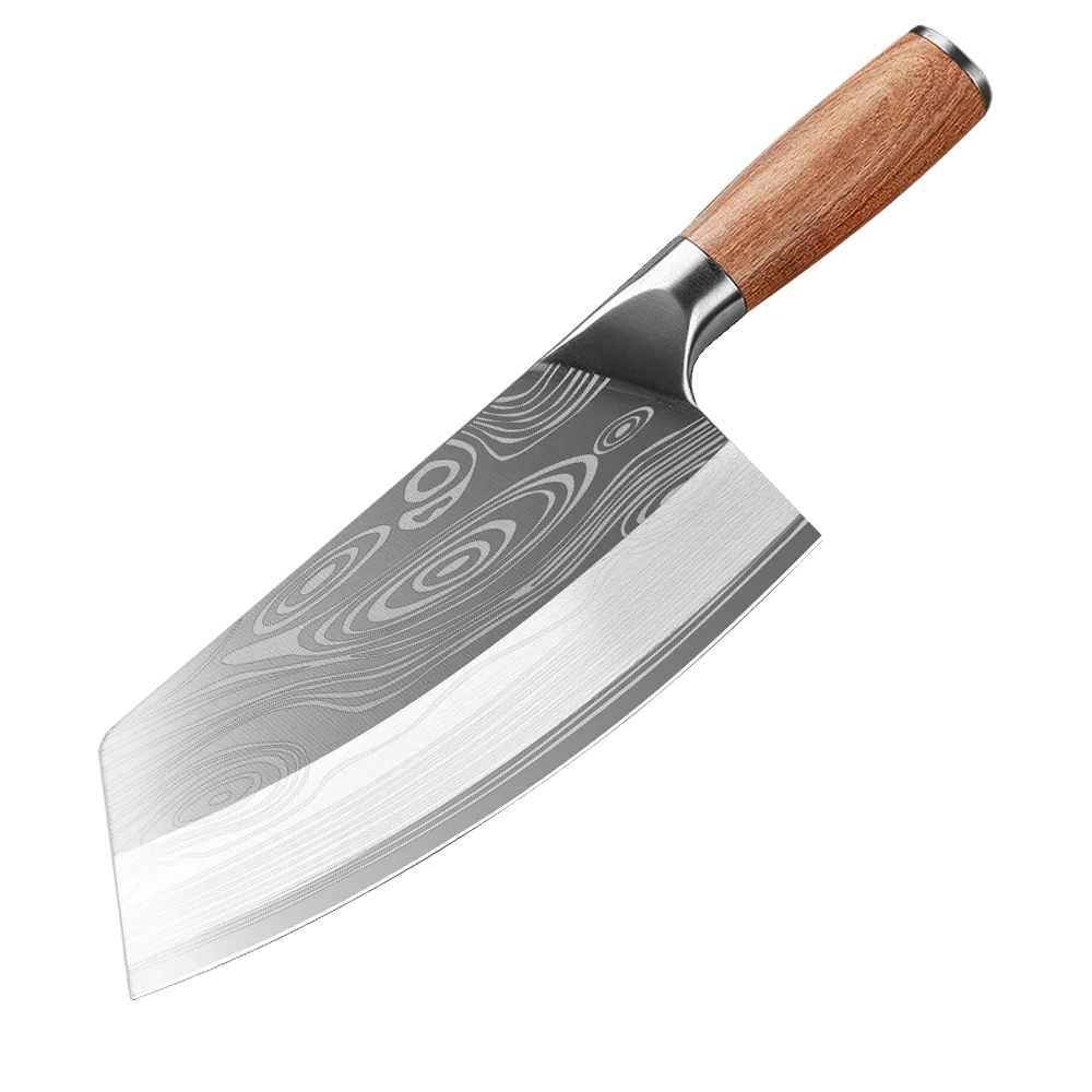 ZENG Messer Laser Damaskus Kochmesser Schneiden Metzger Ausbeinmesser Hackmesser Fleisch Gemüse Obst Fisch Filetieren Küchenmesser