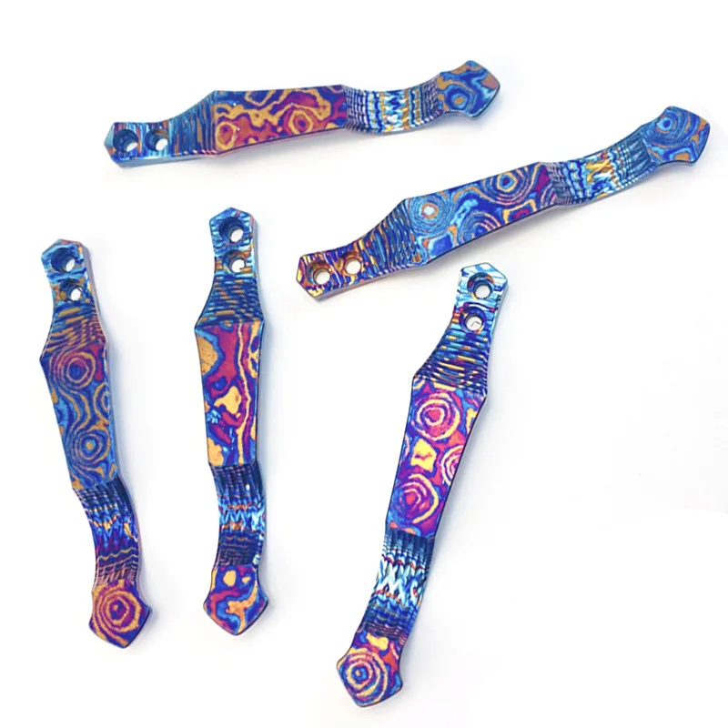 2 Colors Timascus Titanium / Damascus Steel Material Pocket Clip Clamp for Rick Hinderer XM-18 XM-24 Knives Replace XM18 XM24