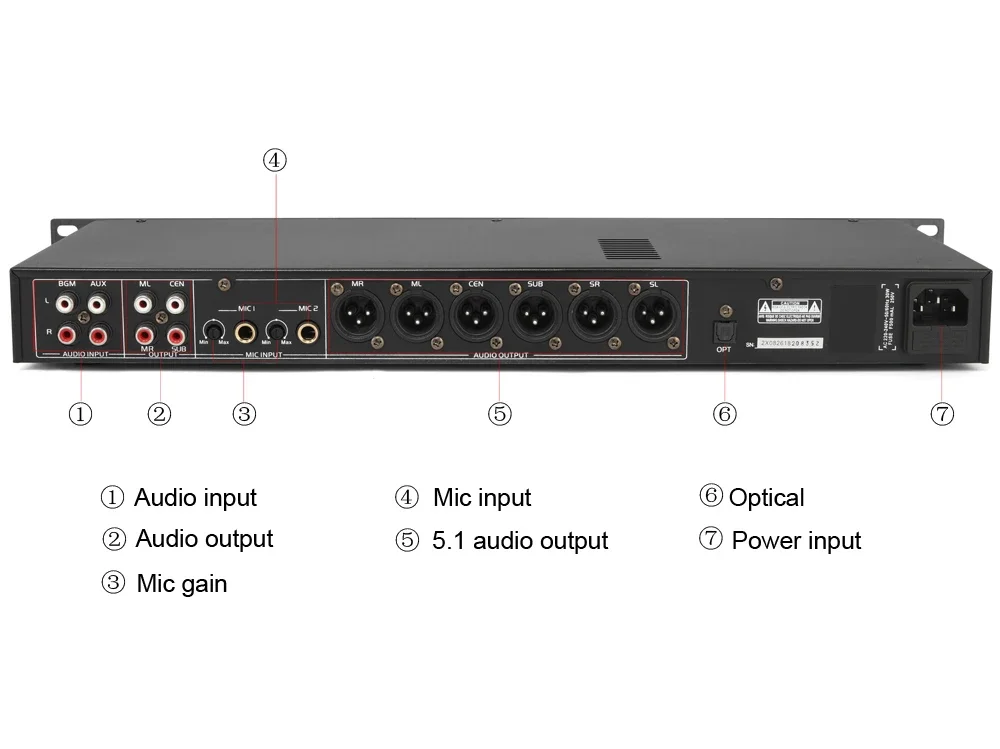 Voz Efeitos Processador Digital, Áudio Música Recording Studio Equipment, Qualidade Premium