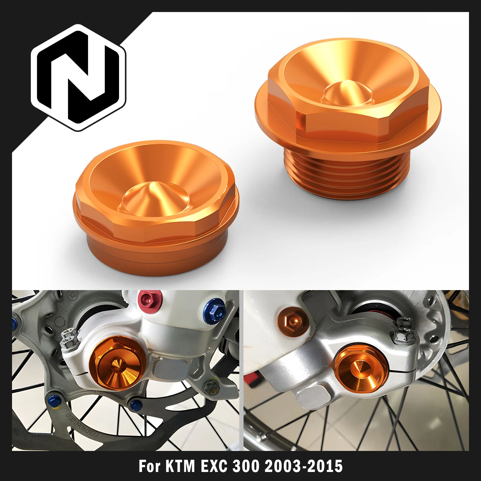 

For KTM EXC 300 2003-2015 EXCF 350 EXC 450 XCW XCF-W Front Wheel Axle Lock Nut Screw SX 125 SXF 250 SXF 450 XC XCF 2003-2014