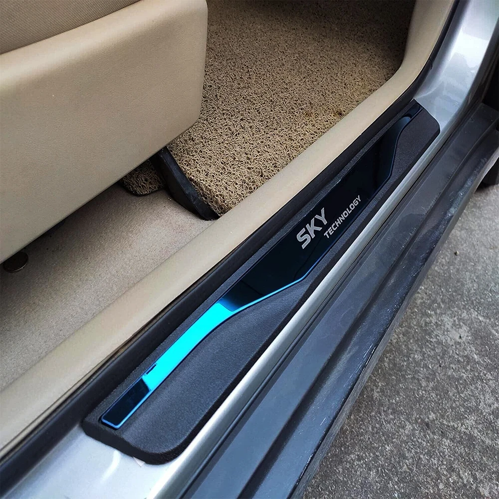 For Mazda 3 Car Threshold Trim Stickers Door Sill Pedal Protection Auto Accessories 2019 2020 2021 2022 2023 2024 2025 2026 view 3