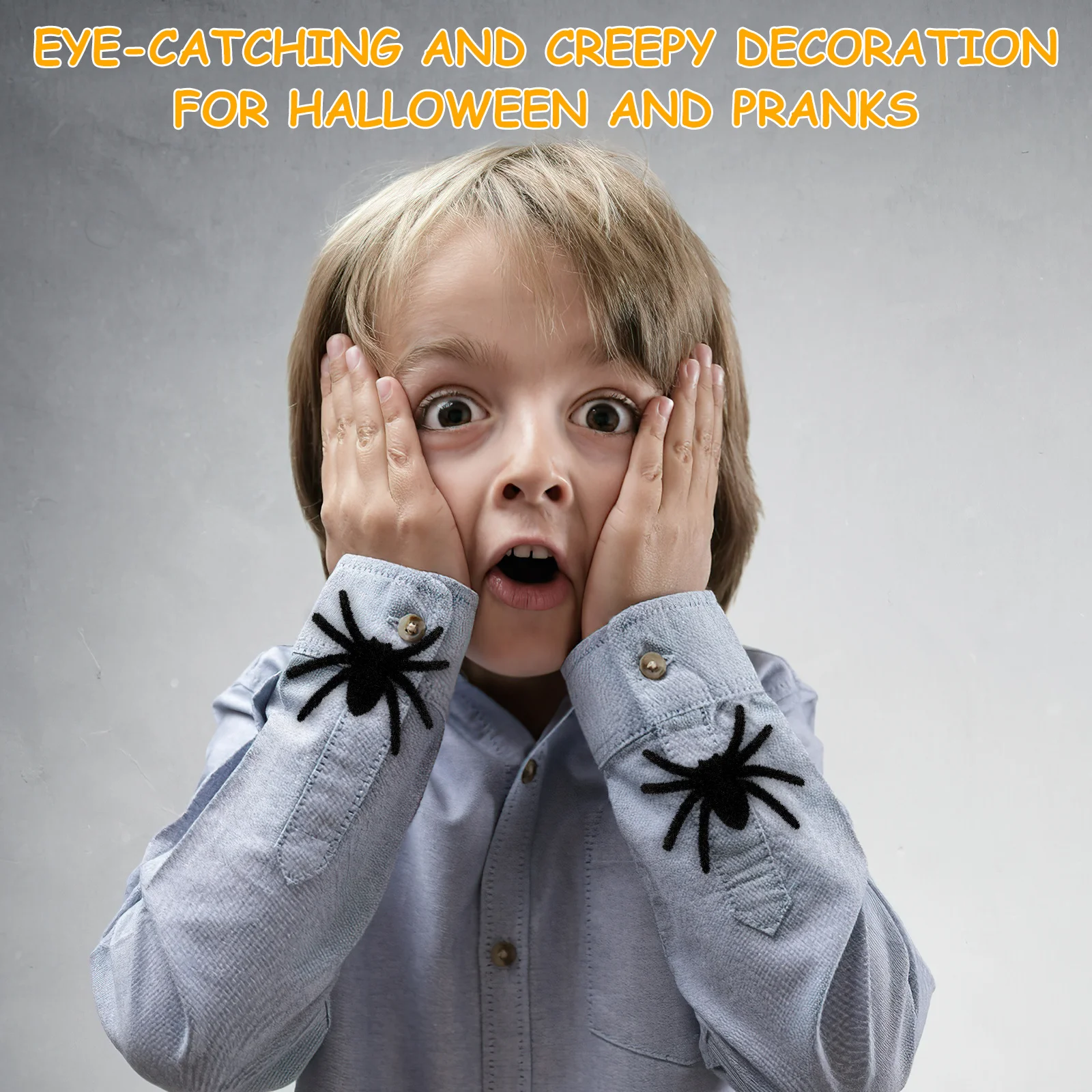 

12 шт., реквизит с имитацией паука, искусственный паук для украшения Хэллоуина, реалистичный жуткий аксессуар для вечеринки в помещении и на открытом воздухе, новинка, розыгрыш