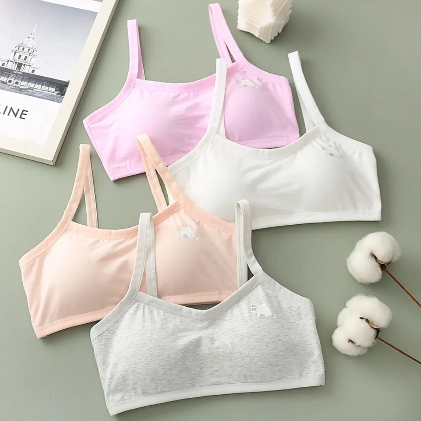 Teen Seamless Bra Full Cup Cotton Underwear Sleep Bra Teen Underwear Teen Training Bra Sports Running Breathable Bra