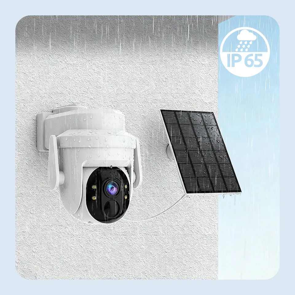 2 Packs WIFI Solar Camera Rechargeable Battery 4MP Outdoor Surveillance Camera Night Vision Security Camera Home Protection