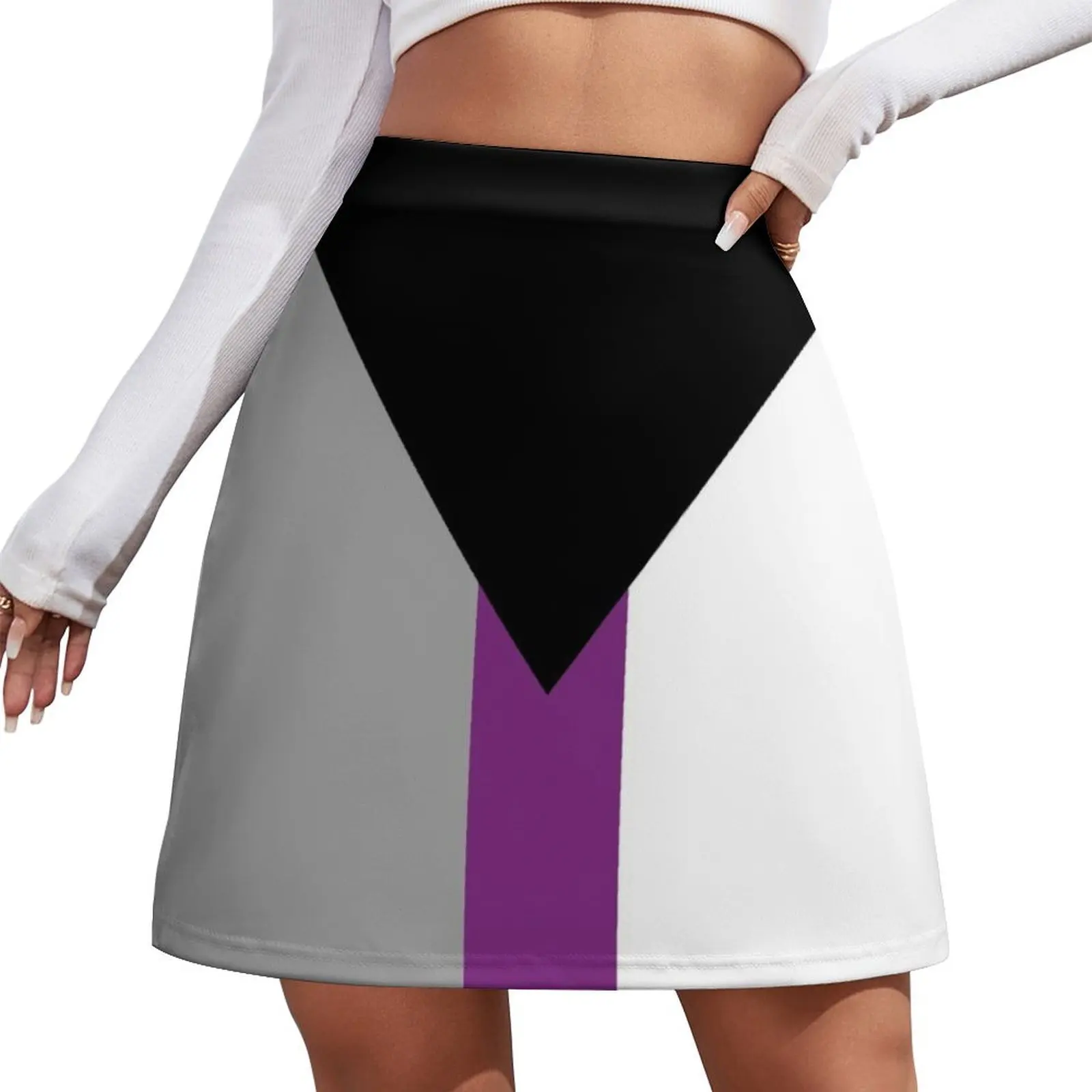

Demisexual Pride Flag Vertical Mini Skirt Women's summer dress Women's summer skirt Korean skirts Mini Skirt