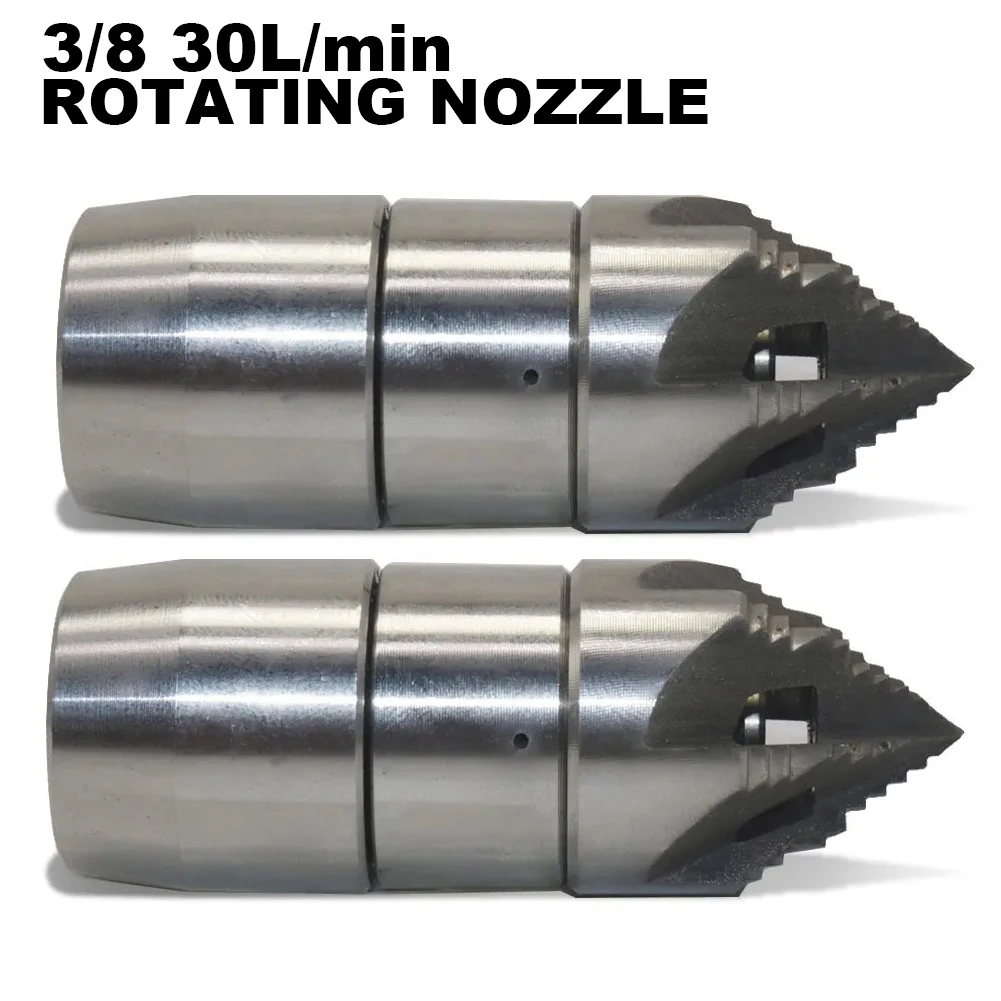High-pressure Rotating Nozzle 3/8 Inner Thread 30L/min Sewage Cleaning Mouse Rotating Nozzle Oil Stain Cleaning Water Mouse